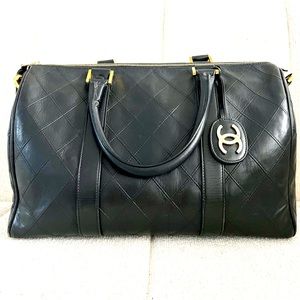 Vintage Chanel quilted Boston Bag